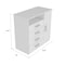 Tuhome Peru 4 Drawer Dresser, Single Door Cabinet, One Open Shelf, Superior Top, White CLB5547 - alternate 6